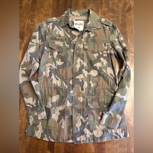 Vintage‎ Mudd XS Military Jacket Camo Army 90s Y2K 00s Steampunk Parade